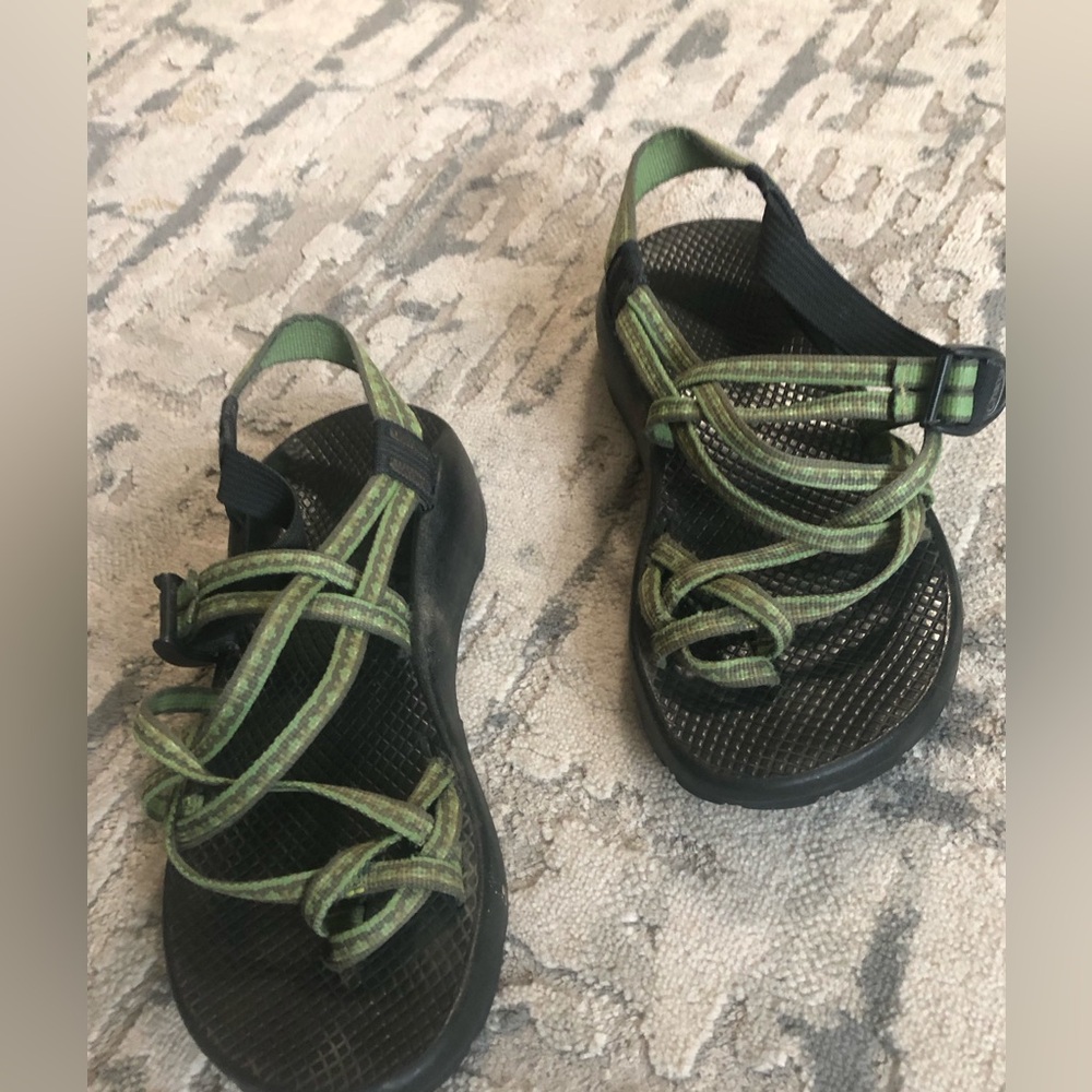 Chaco Green Z Cloud Sandals Women’s 8 Adjustable Hiking